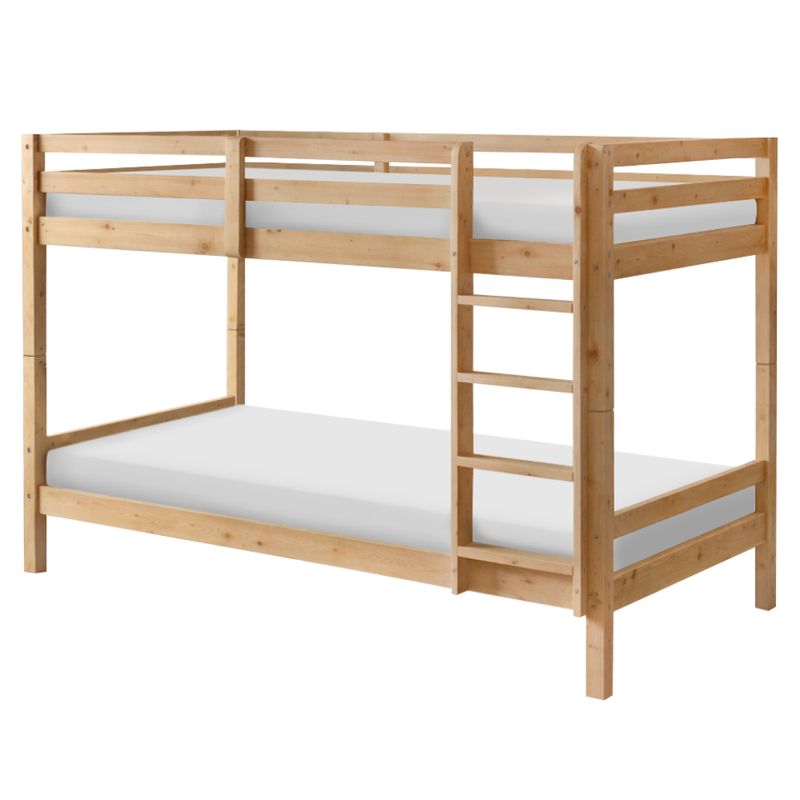 Poschodová posteľ 90x200 z masívneho dreva, prírodná