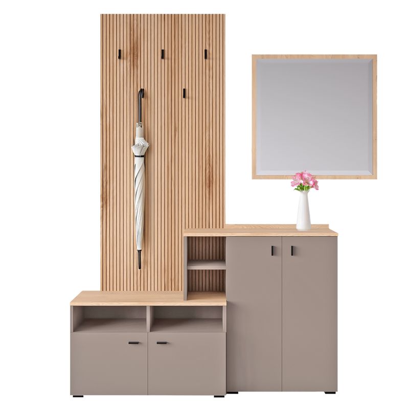 Predsieňová zostava, toffee, natural canella strata, cremona torro dub