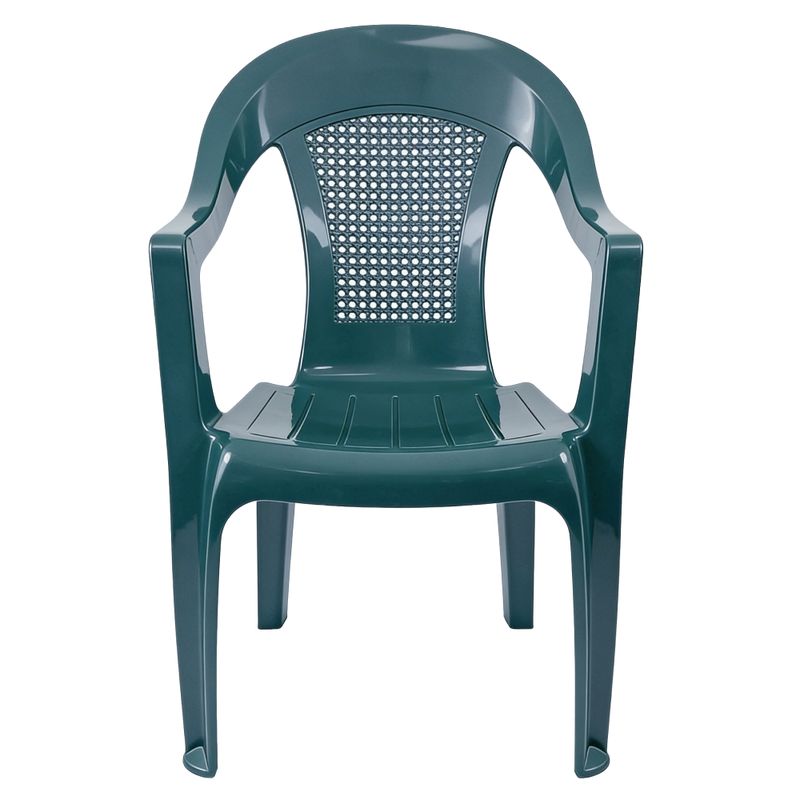 Praktické záhradné stohovateľné kreslo plastové, zelené