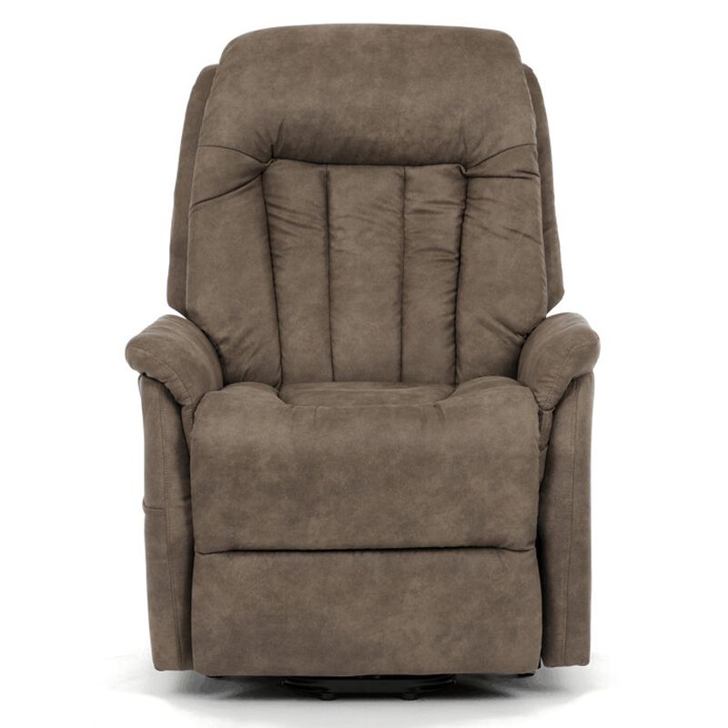 Výklopné, elektrické, polohovacie kreslo, hnedá vintage látka