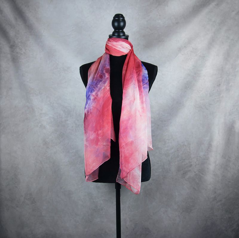 Luxusný hodvábny šál LIMITED_061 zo 100 % prírodného hodvábu, 180 x 110cm