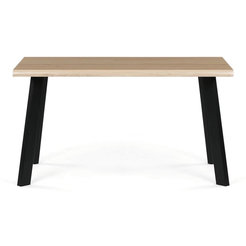 Moderný jedálenský stôl 140 × 80cm, divoký dub s kovovými nohami