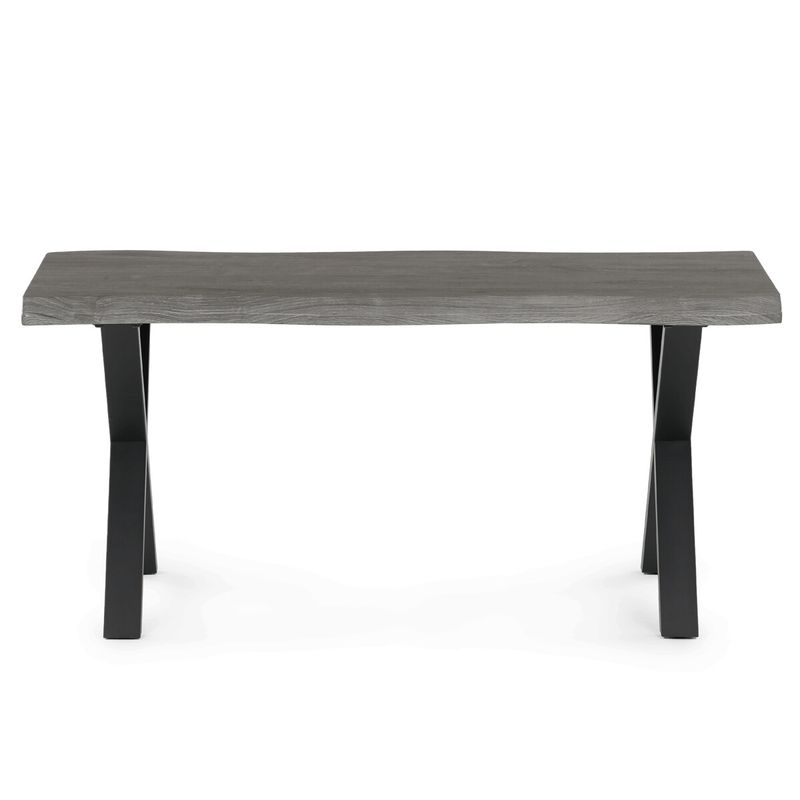Konferenčný stolík, MDF doska 120x60, dekor sivý dub, nohy čierny kov