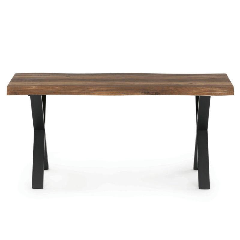 Konferenčný stolík, MDF doska 120x60, old wood, nohy čierny kov