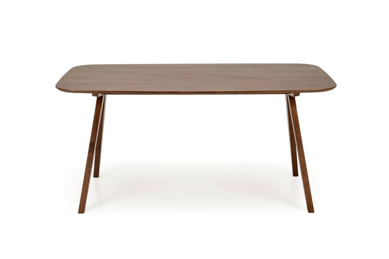 Moderný jedálenský stôl, 160 cm, orech, s masívnymi drevenými nohami