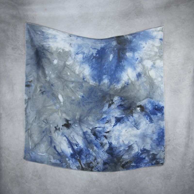 Hodvábna šatka VZOR_87, 100 % prírodný hodváb, 85 × 90 cm