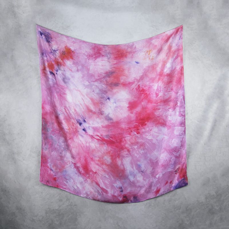 Luxusná hodvábna šatka LIMITED_359 – ručne maľovaný originál, 90 × 90 cm