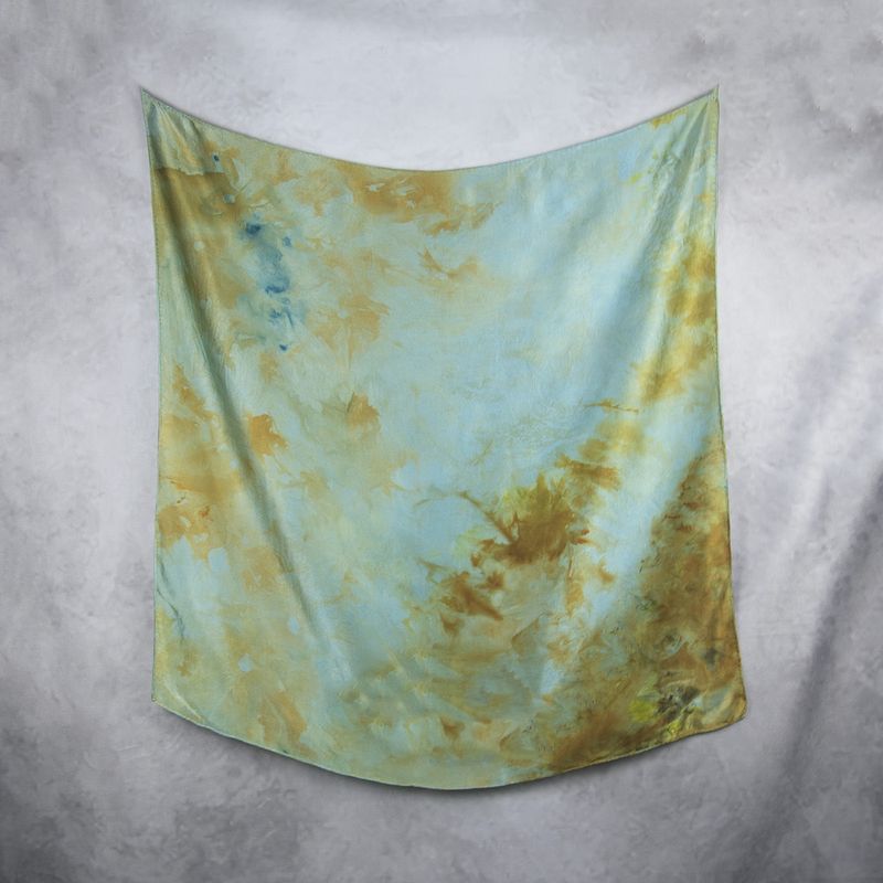 Luxusná hodvábna šatka LIMITED_360 – ručne maľovaný originál, 90 × 90 cm