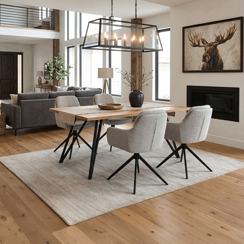Moderný jedálenský stôl 160x90, dýha dub, čierny kov