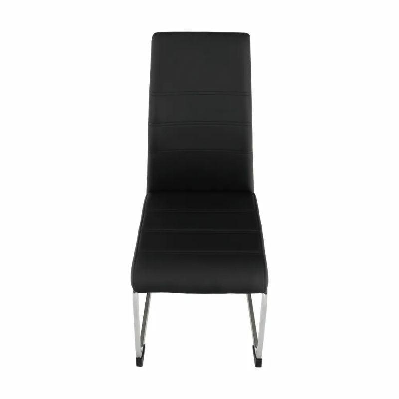 Dokonalá jedálenská stolička v čiernej ekokoži