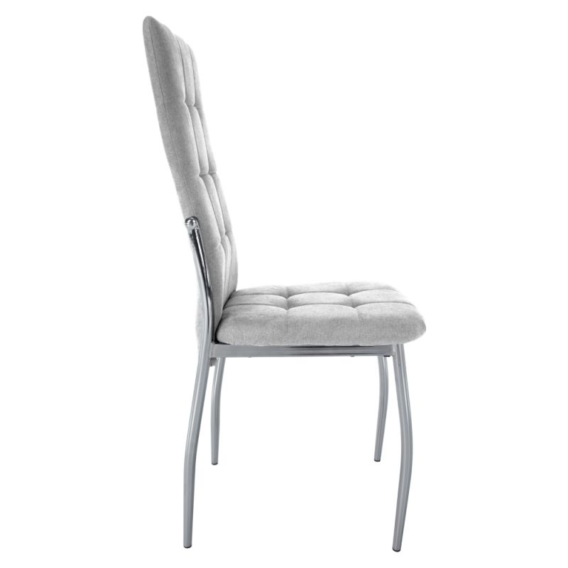 Jedinečná pohodlná stolička v sivej látke