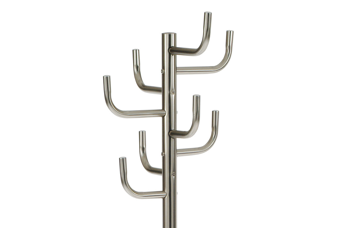 Vešiak vo farbe nikel - 8 háčikov