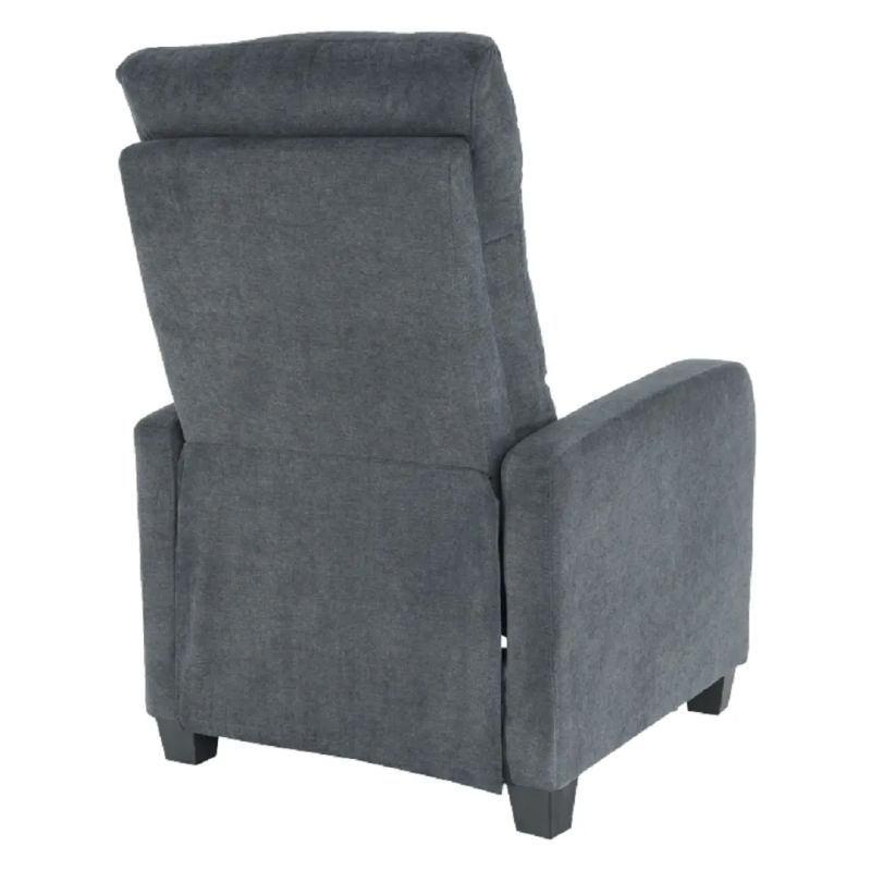 Mechanicky polohovacie relaxačné kreslo sivé