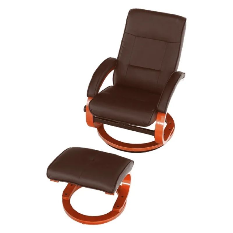 Relaxačné polohovacie kreslo s jedinečným dizajnom tmavohnedé