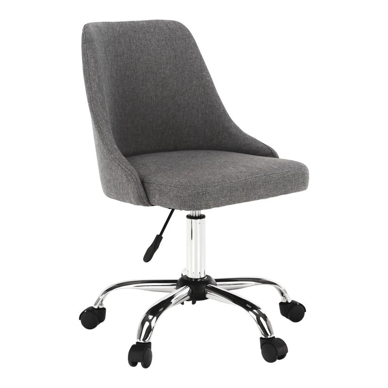 Elegantná kancelárska stolička bez podrúčok sivá