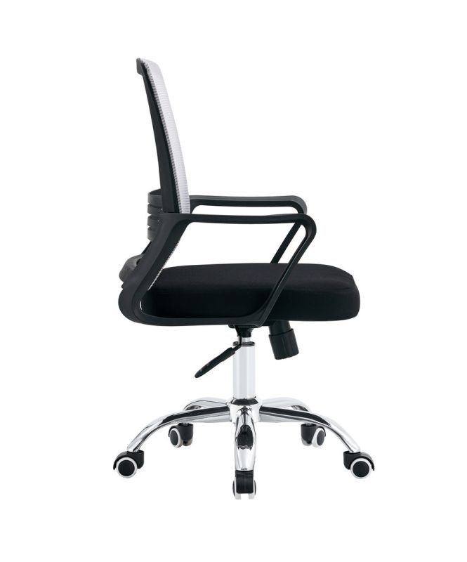 Kancelárska stolička, sieťovina sivohnedá TAUPE a látka čierna