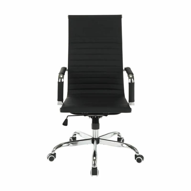 Moderné kancelárske kreslo čierne s vysokým operadlom