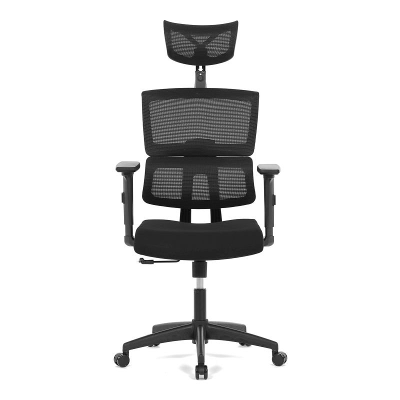 Kancelárska stolička s výškovo nastaviteľnými opierkami čierna