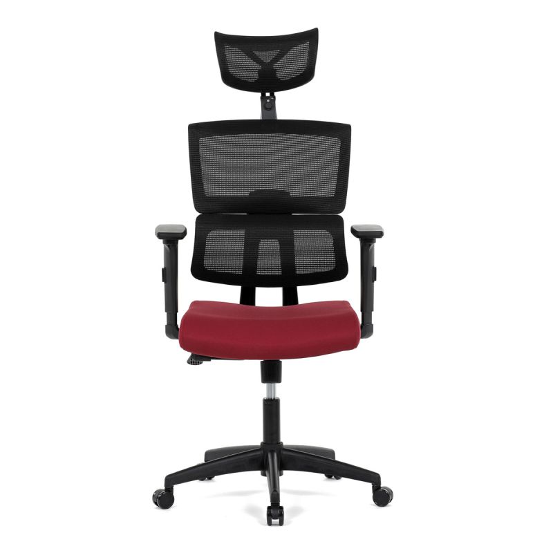 Kancelárska stolička s výškovo nastaviteľnými opierkami bordová