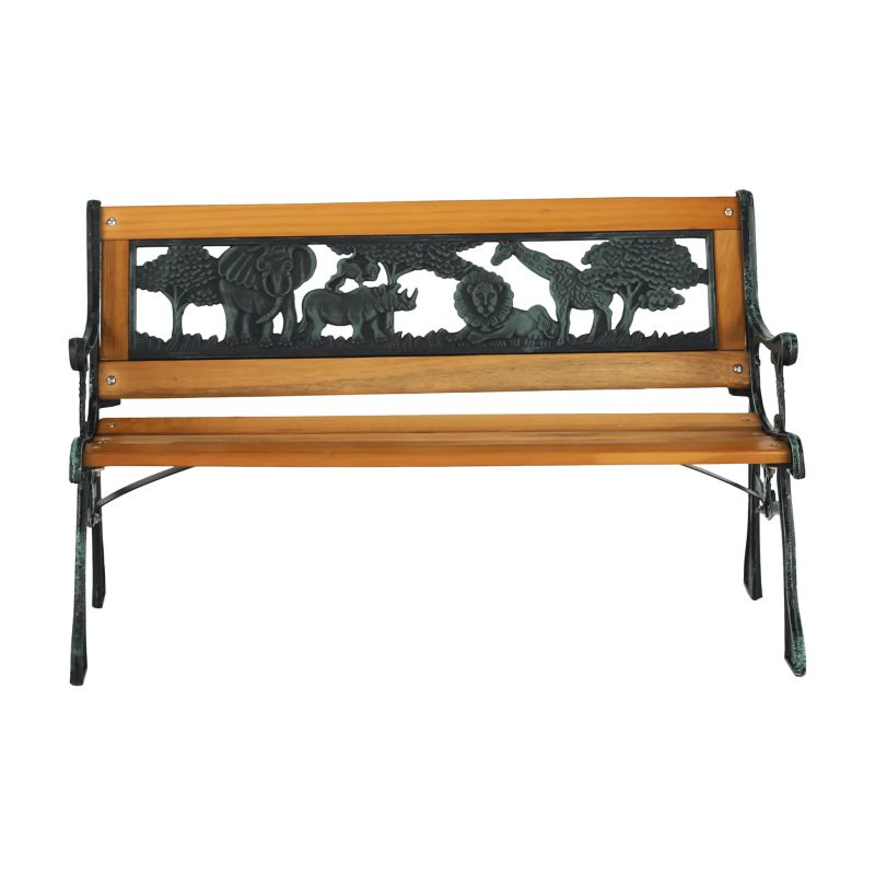 Detská lavička čierna/prírodná