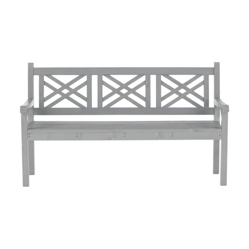 Drevená záhradná lavička v príjemnom sivom  prevedení