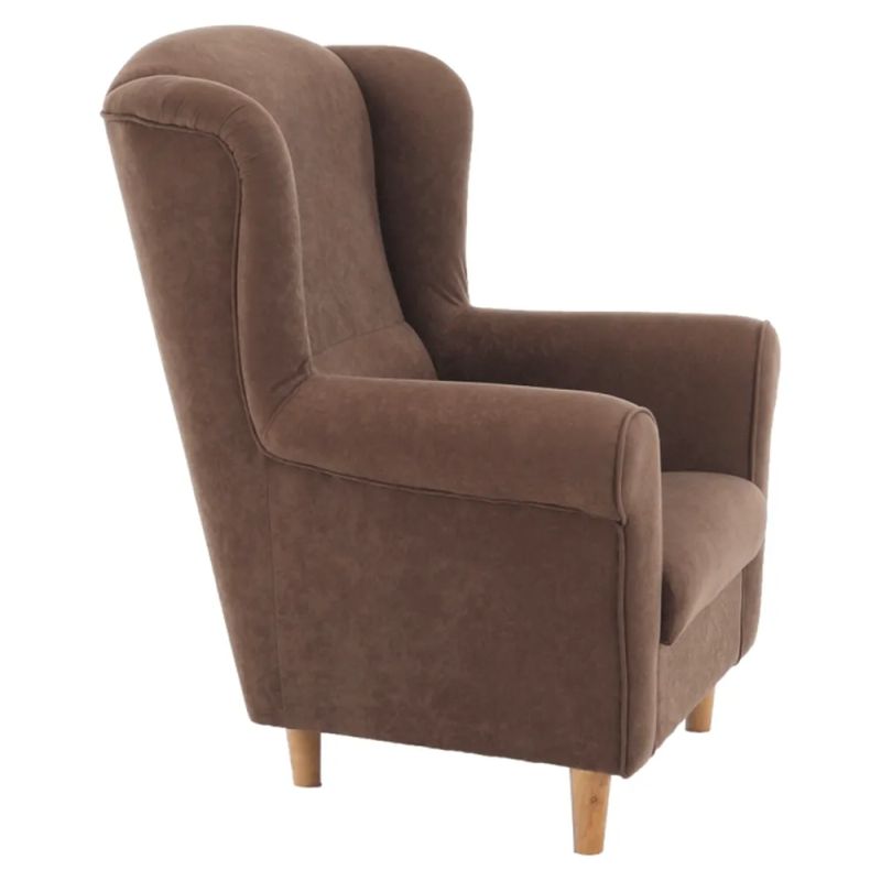 Dizajnový ušiak, látka hnedá