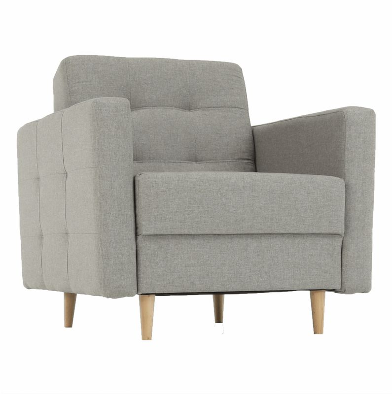 Celočalúnené kreslo, sivá látka