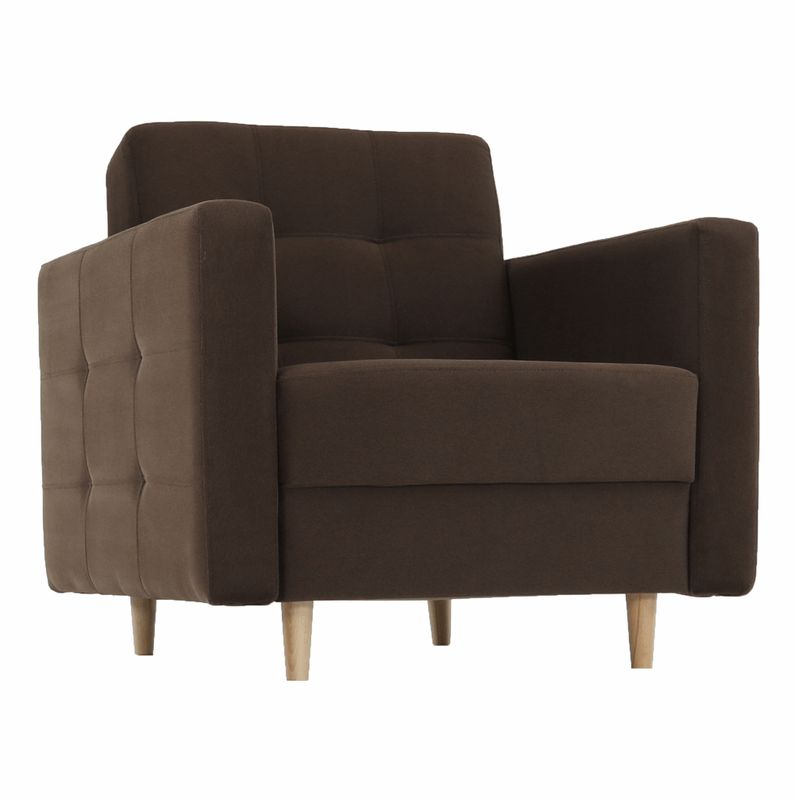 Celočalúnené kreslo, čokoládová látka