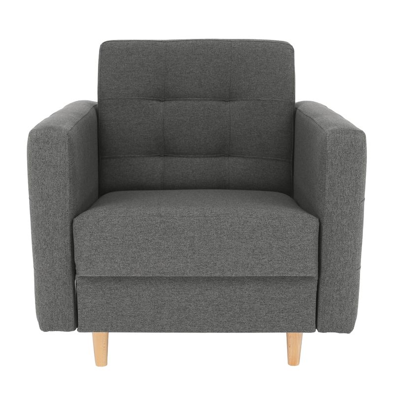 Celočalúnené kreslo, tmavosivá látka