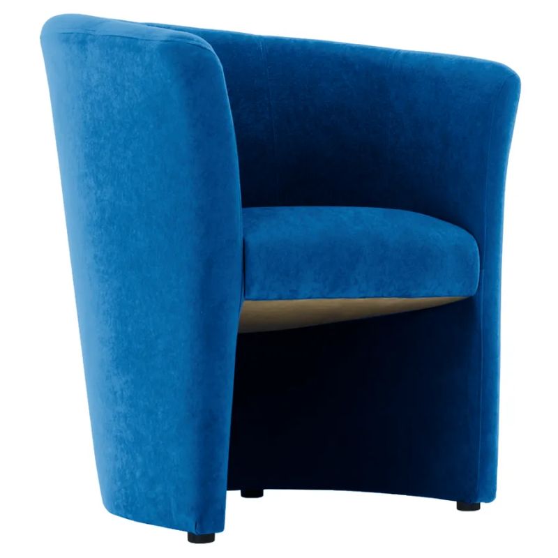 Elegantné kreslo, tmavomodrá látka