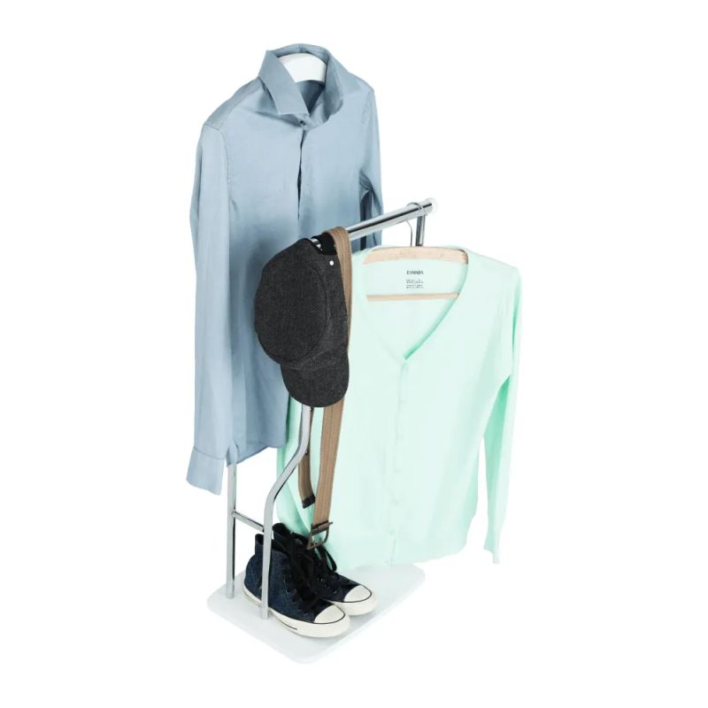 Nemý sluha vo farebnom prevedení chróm s bielou