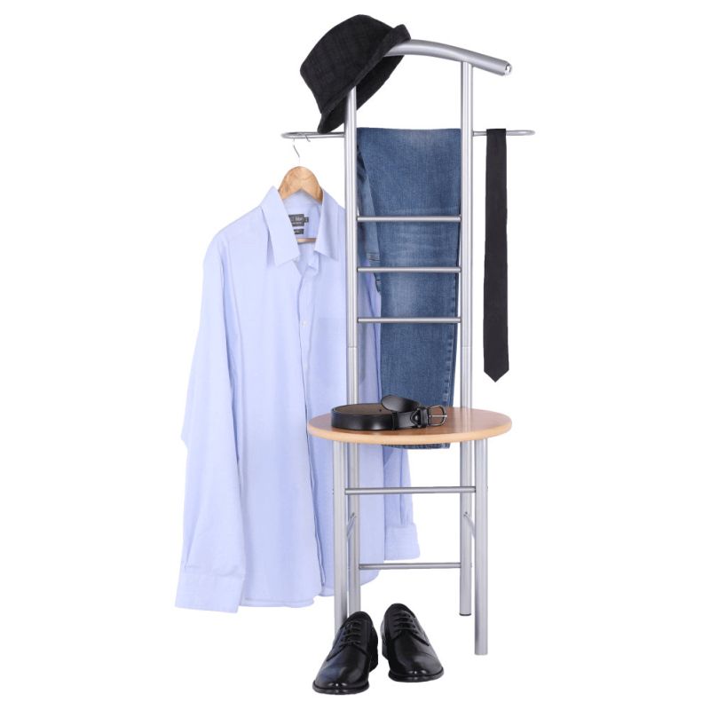 Nemý sluha so stoličkou, buk/strieborný