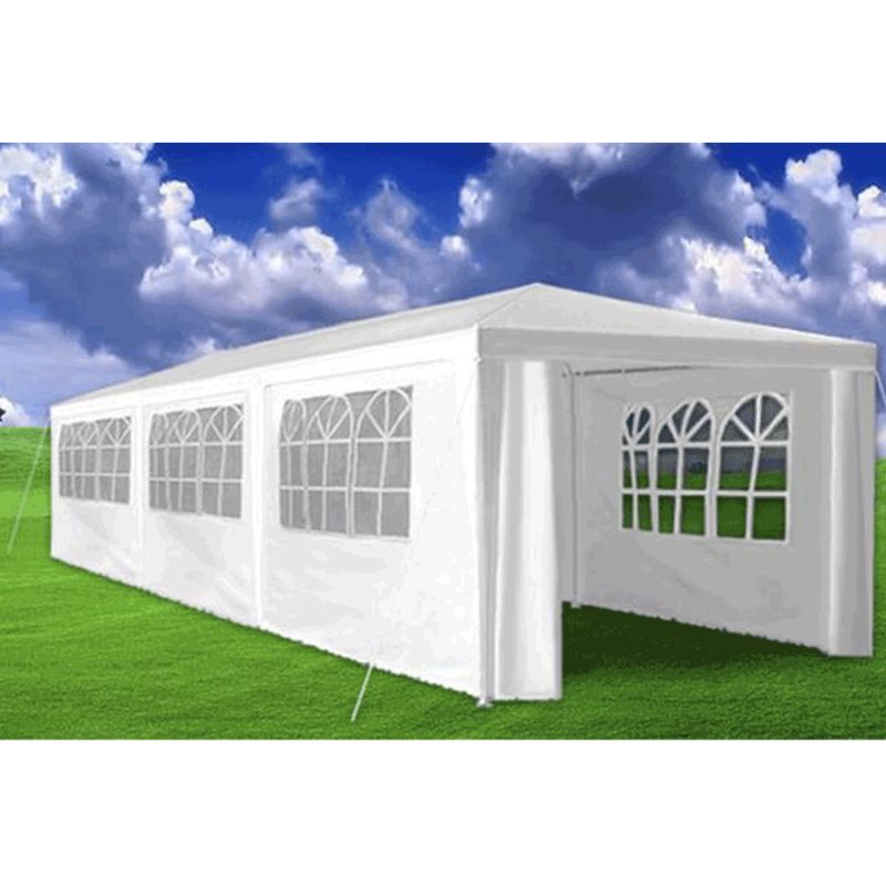 Záhradný párty stan TYP 3, biely, 3x9 m