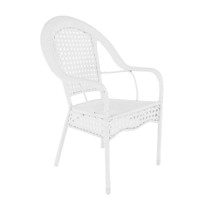 Záhradný set, 1+4, v bielom prevedení