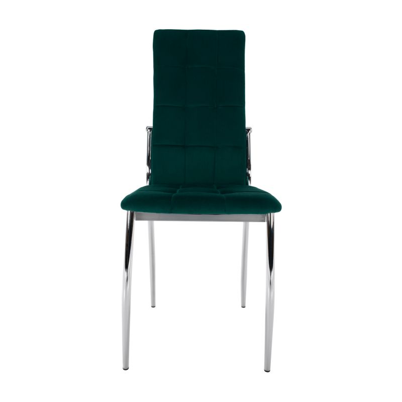 Pohodlná jedálenská stolička v modernom dizajne smaragdová