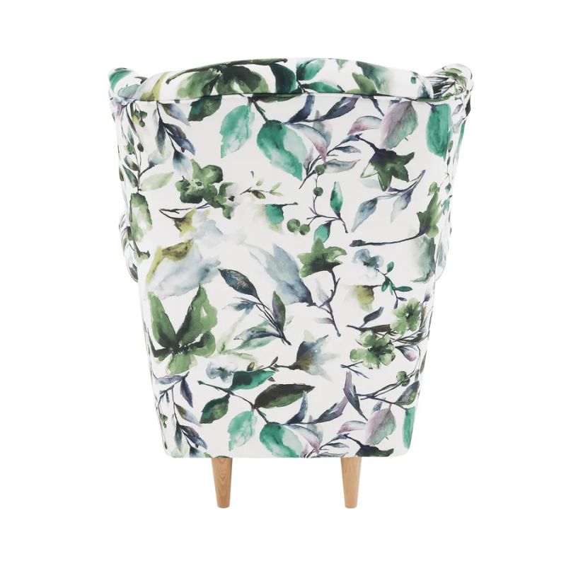 Dizajnový ušiak, látka vzor lístie