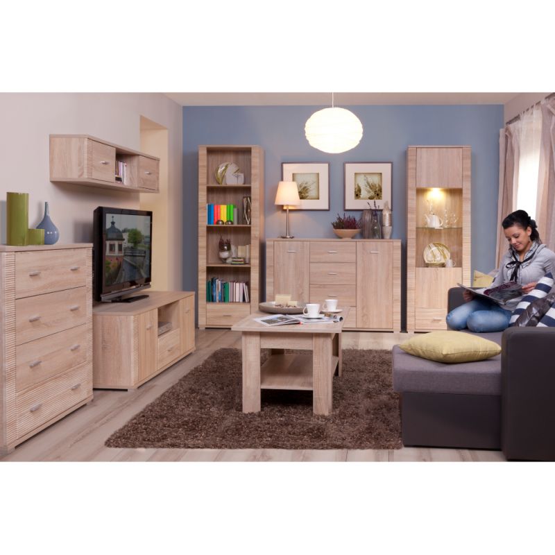 Jednoduchý konferenčný stolík typ 18, dub sonoma