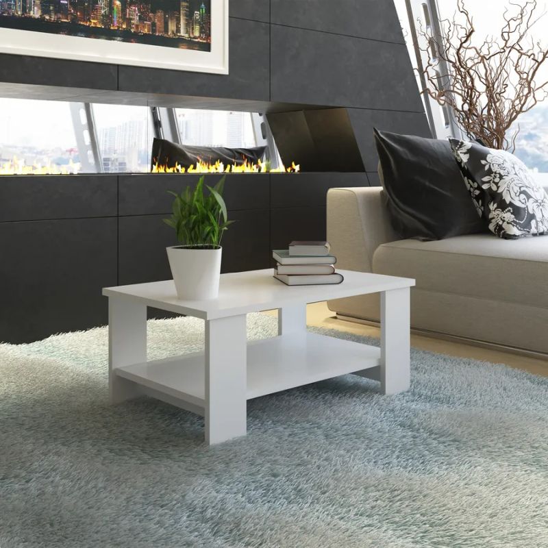 Estetický konferenčný stolík, biela