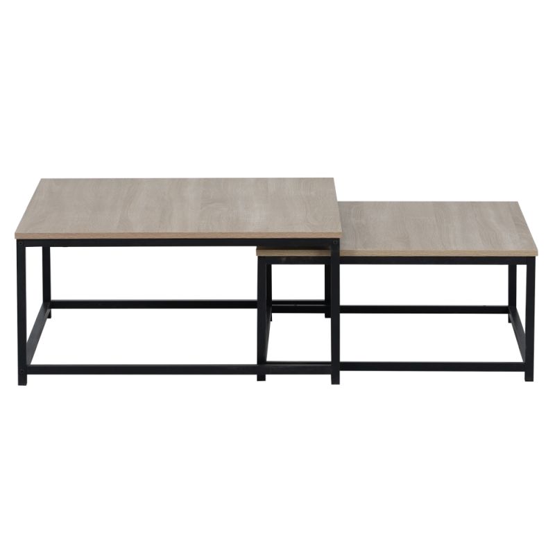 2 kusy konferenčných stolíkov TYP 1, dub sonoma-čierna