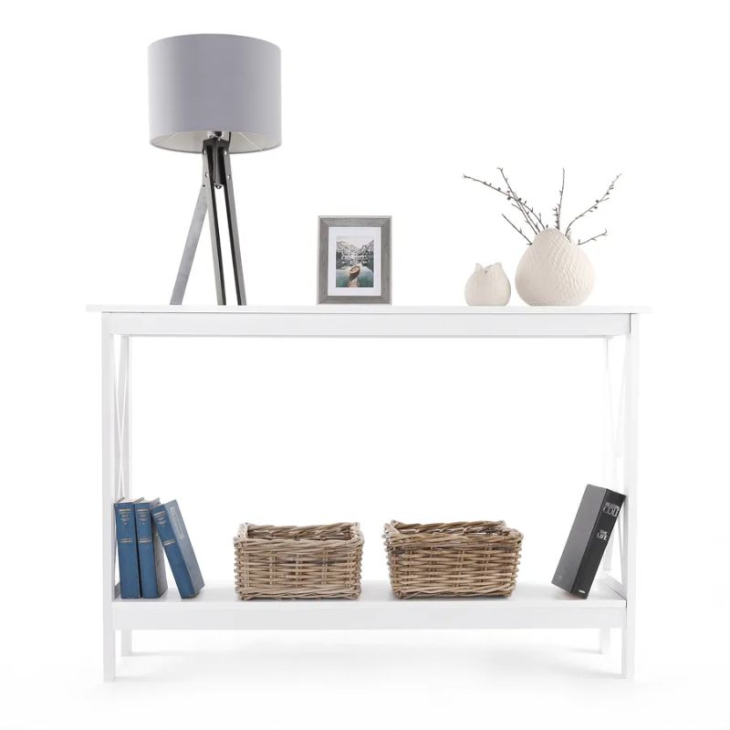 Jednoduchý konzolový stolík biely