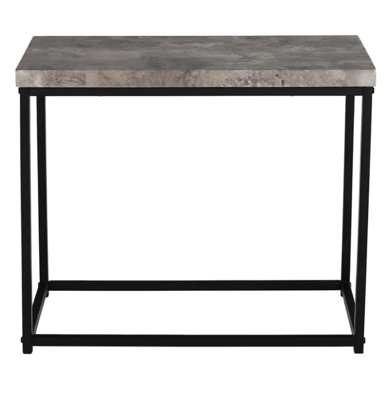 Dizajnový príručný stolík, čierna/betón