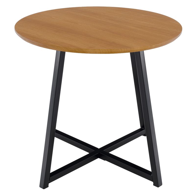 Príručný stolík v praktickom okrúhlom dizajne, dub/čierna