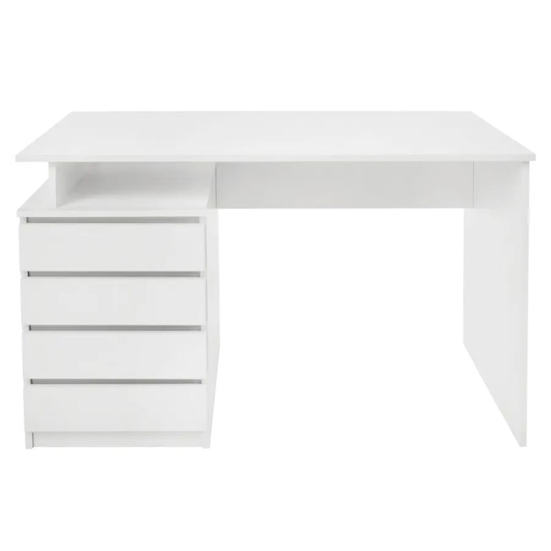 Štýlový počítačový stôl v bielej farbe