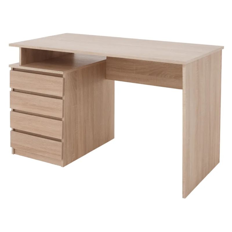 Štýlový počítačový stôl vo farbe dub sonoma