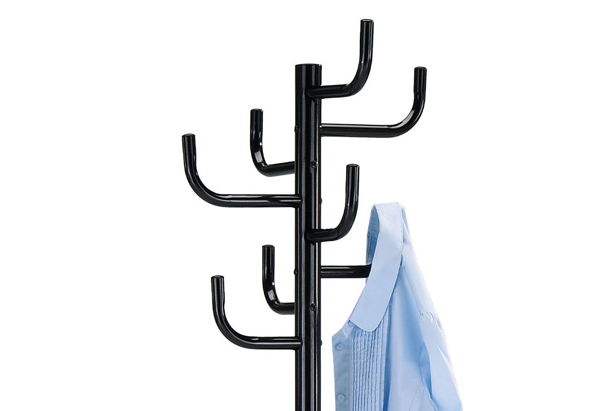 Vešiak stojanový čierny - 8 háčikov