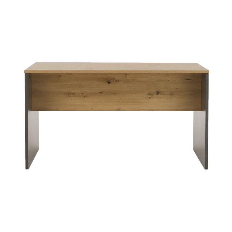 Moderný písací stôl z kvalitnej DTD, grafit/dub artisan, 160cm