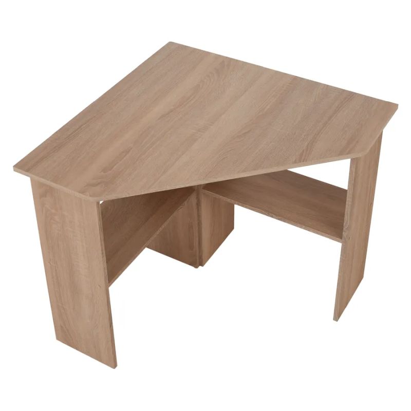 Jednoduchý rohový PC stôl, dub sonoma