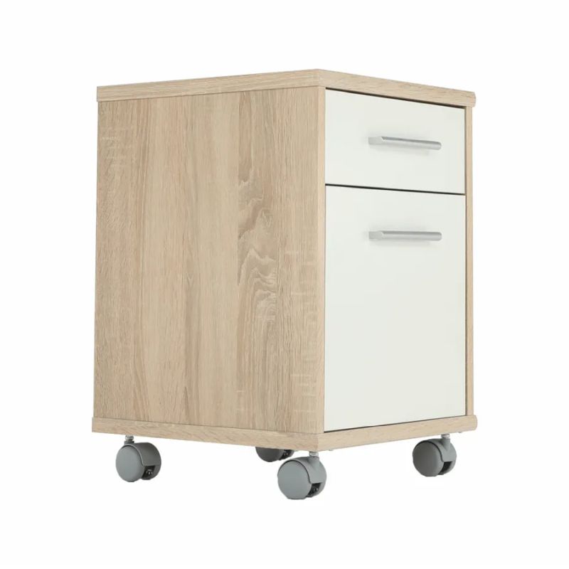 Kancelársky kontajner z kvalitnej DTD, dub sonoma/biely