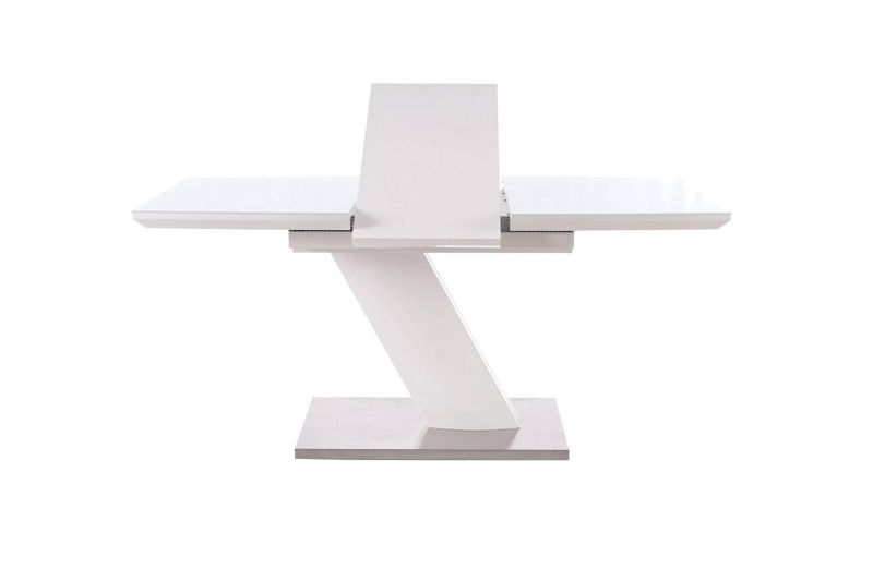 Stôl rozkladací s jedinečným dizajnom 120-160, biely mat