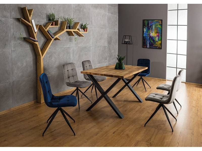 Štýlový obdĺžnikový stôl do jedálne 150, dub/čierna